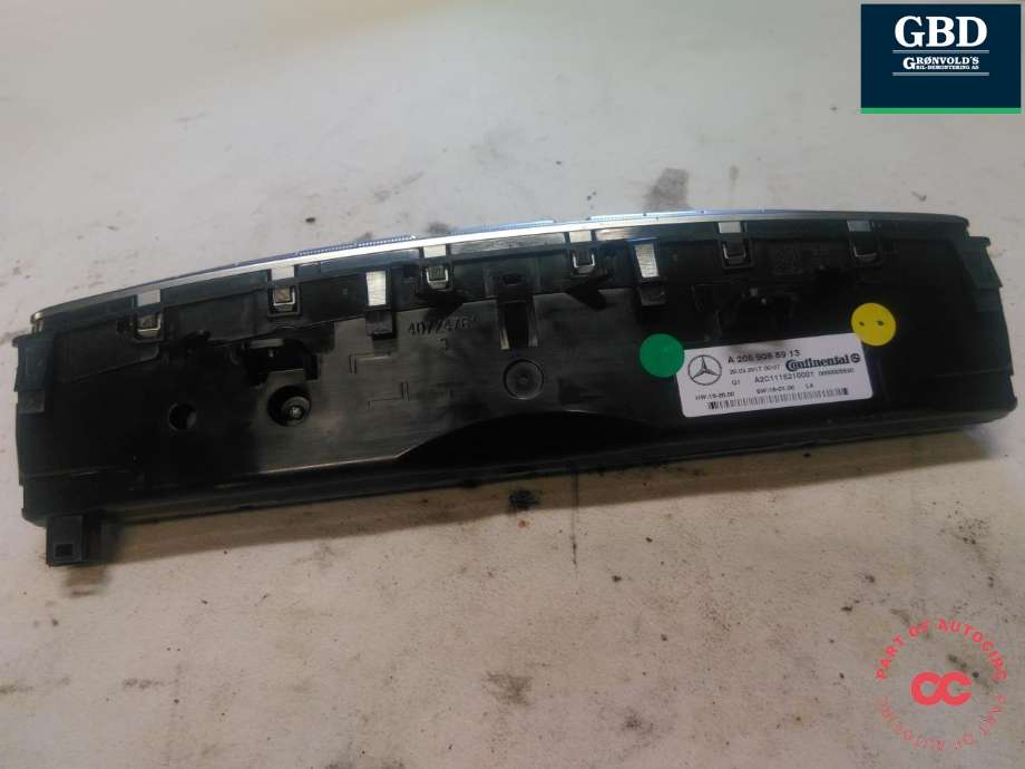 Varmeapparat betjening til Mercedes C-Klasse 2014-2018 (Fase 1) (W205) (W205) (CONTINENTAL|A 205 905 89 13|A 205 905 43 15|A 205 905 8917)