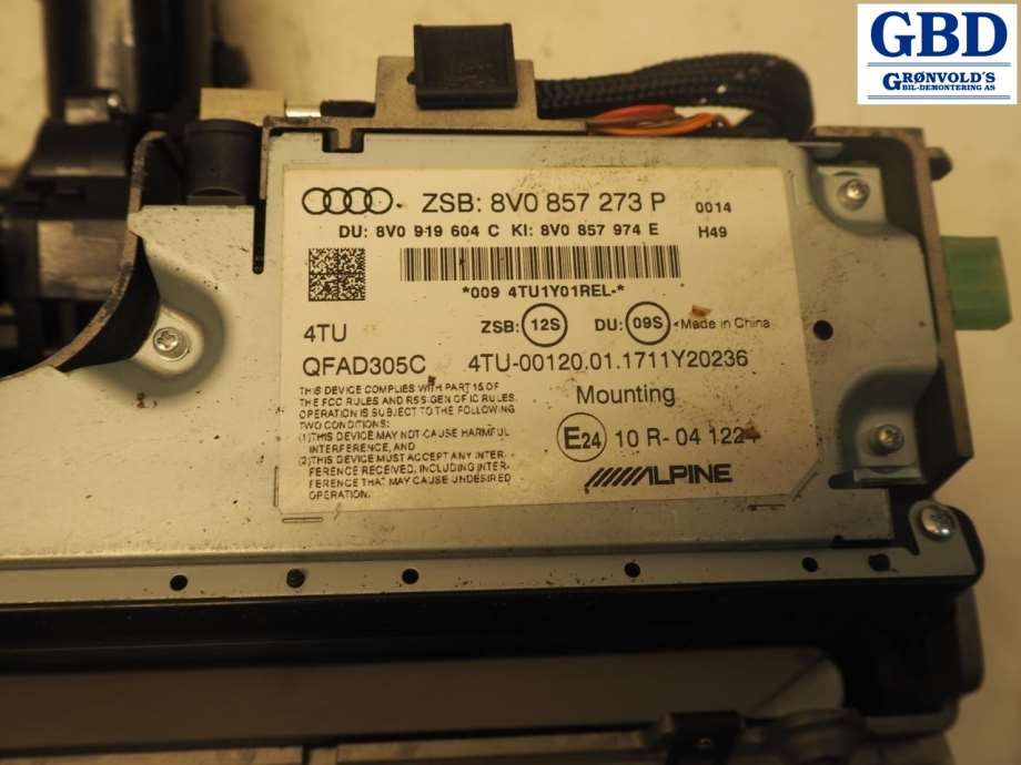 Audi A3, 2016-2020 (Type III, Fase 2) (8V0 857 273 P)