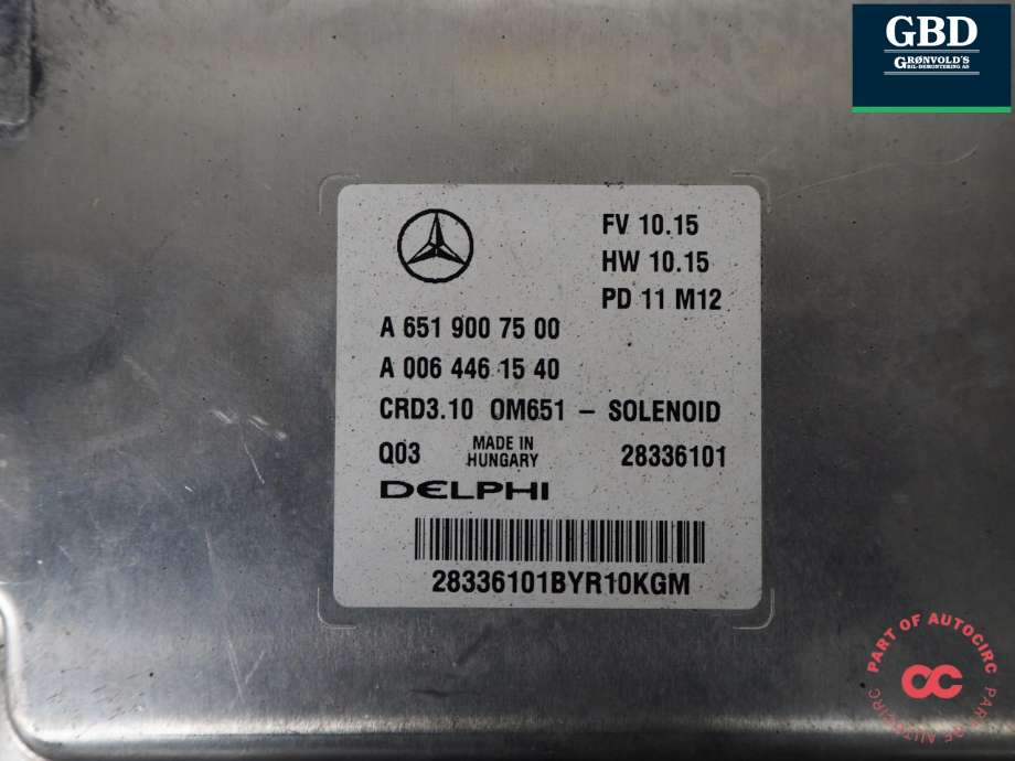 Styreenhet motor til Mercedes C-Klasse 2011-2014 (Fase 2) (W204) (W204) (A 651 900 75 00|A 006 446 15 40|A 651 900 75 00 80)