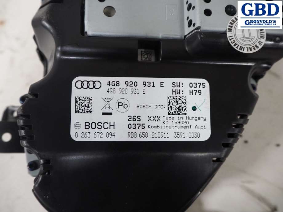 Audi A6, 2011-2014 (Type IV, Fase 1) (C7) (4G8 920 931 E|4G8 920 931 EX)