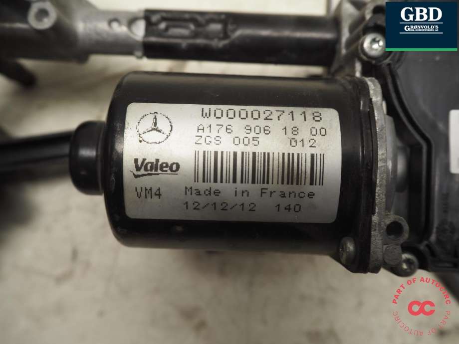 Viskermotor frontrute komplett m/overføring til Mercedes A-Klasse 2012-2018 (W176) (W176) (A 176 820 00 40|A176 906 18 00|)