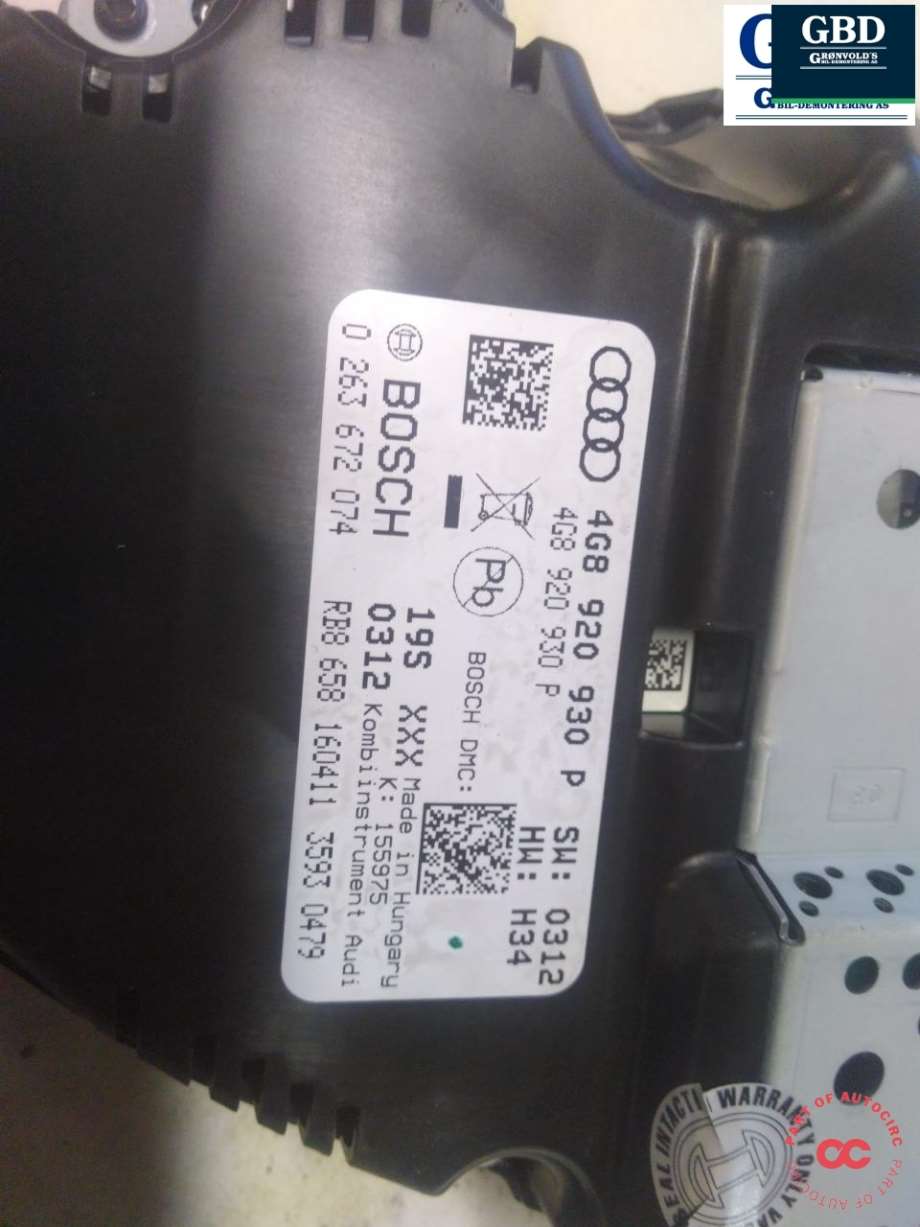 Audi A7, 2010-2014 (Type I, Fase 1) (VW|4G8 920 931 EX|4G8 920 931 E)