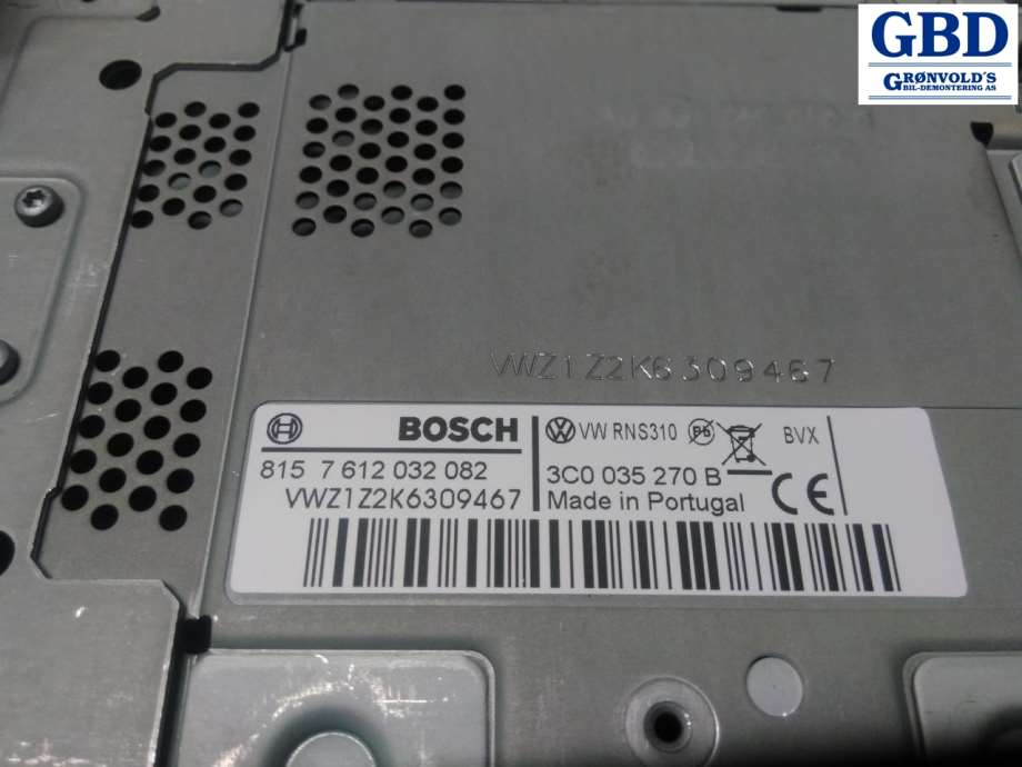 VW Golf VI, 2008-2012 (BOSCH|3C0 035 270 B|3C0 035 270 BX)