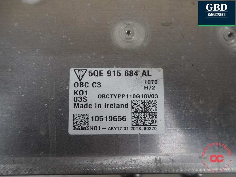 Batterilader (OBC - On Board Charger) til Porsche Taycan 2019-->>  (PAB 915 684 S|PAB 915 684 G| PAD 915 684 A|5QE 915 684 AL)