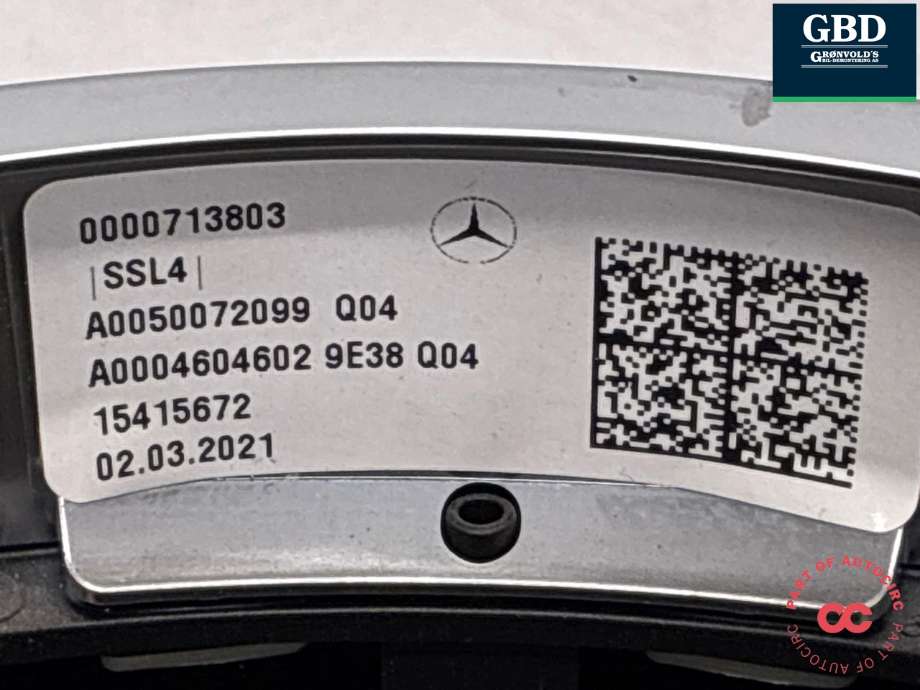 Ratt til Mercedes EQC 2019-->>  (A 000 460 46 02|A 000 460 46 02  9E38|)