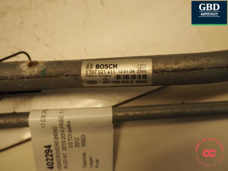 Audi A7, 2010-2014 (Type I, Fase 1) (BOSCH|4G1 955 023 C|4G1 955 023 A)
