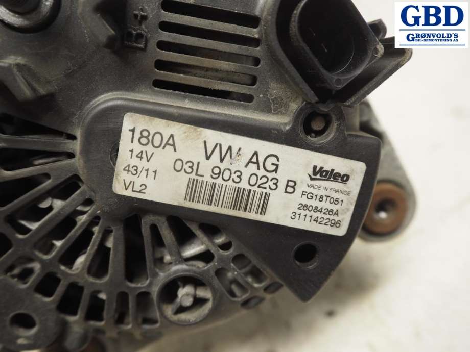 VW Sharan, 2010- (Type II) (VALEO|03L 903 023 B|03L 903 023 BX)