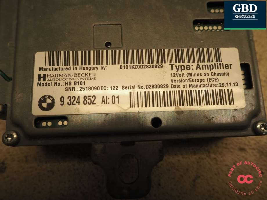 BMW X5, 2013-2018 (F15) (HARMAN BECKER|65 12 9 364 669|HS B101)