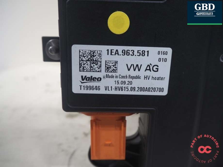 VW ID.3, 2020- (VW AG VALEO|1EA 963 581 C|1EA 963 581)