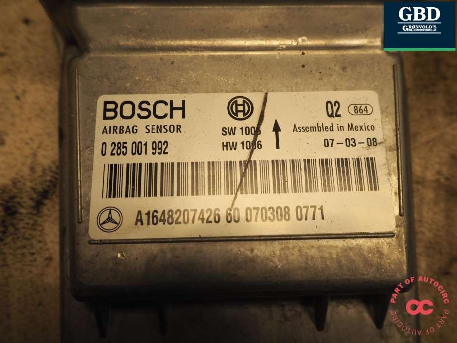 Airbag elektronikk til Mercedes GL 2006-2012 (X164) (X164) (BOSCH|A 164 820 57 85|A 164 820 96 85|A 164 820 74 26)