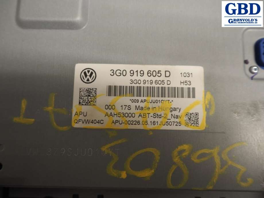 VW Passat, 2015-2019 (B8, Fase 1) (3G0 919 605 D)