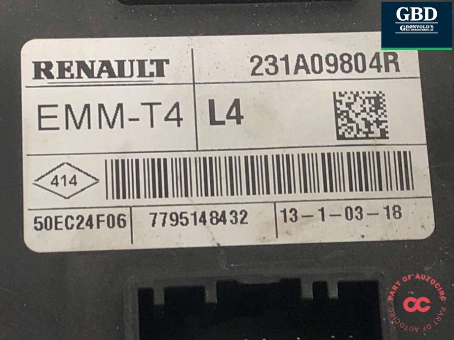Styreenhet diverse til Smart Fortwo 2015-->> (Type III) (C453) (C453) (231A09804R|)