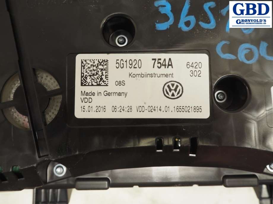 VW Golf VII, 2012-2017 (Fase 1) (5G1 920 754 A|A2C94778400)