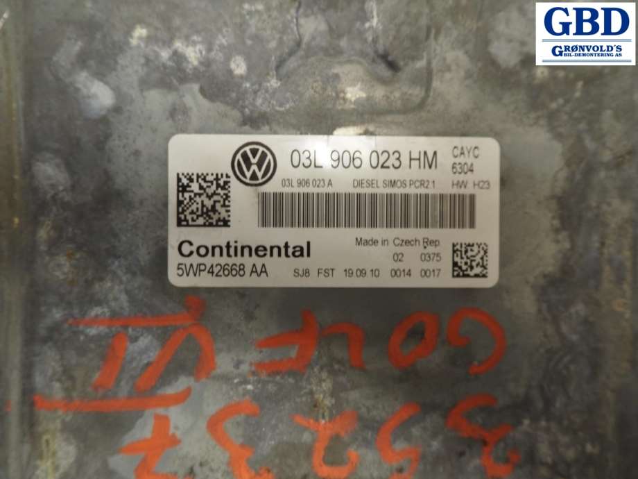 VW Golf VI, 2008-2012 (03L 906 023 HM|5WP 42668 AA)