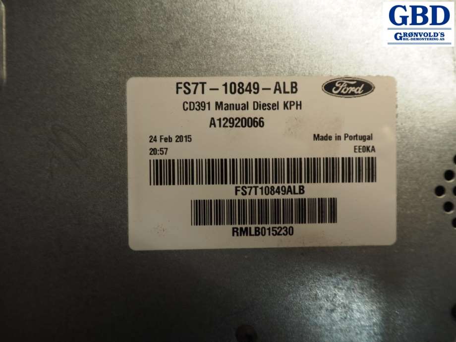 Ford Mondeo, 2014-2019 (Type V, Fase 1) (2164430|GS7T-10849-ALE|FS7T 10849 ALB)