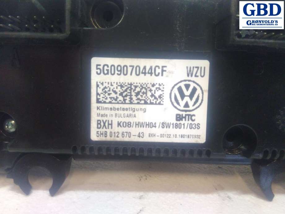 VW Golf VII, 2017-2020 (Fase 2) (5G0 907044 CF|5G0 054 939 A)