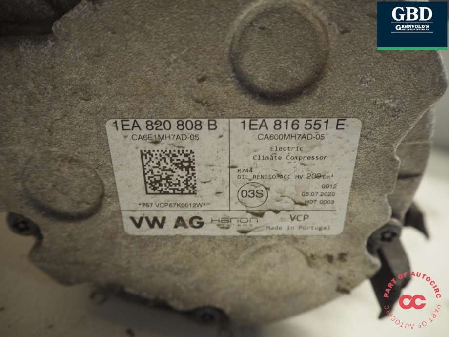 VW ID.3, 2020- (1EA 820 808 B|1EA 820 808 D)