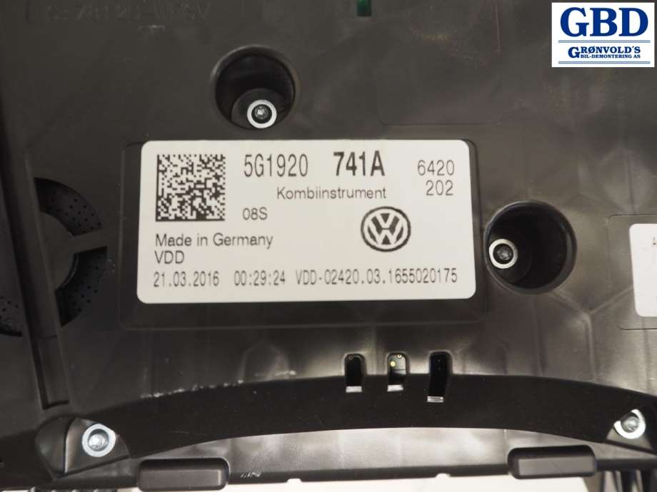 VW Golf VII, 2012-2017 (Fase 1) (5G1 920 741 A )