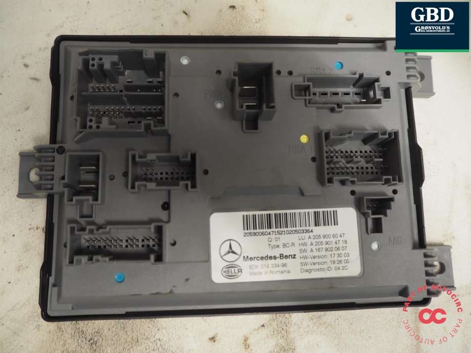 Styreenhet (SAM - Signal Acquisition Module) til Mercedes GLC 2015-2022 (X253) (X253) (A 205 900 53 51|A 205 900 60 47|5DK 014 334 96)