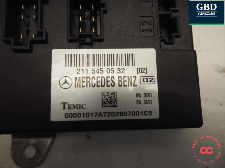 Styreenhet comfort (BCM) til Mercedes E-Klasse 2002-2006 (Fase 1) (W211) (W211) (A 211 545 05 32|211 545 05 32|A 211 545 10 32)