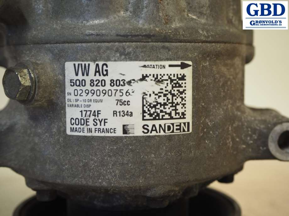 VW Passat, 2015-2019 (B8, Fase 1) (SANDEN|5Q0 820 803 K|5Q0 820803)