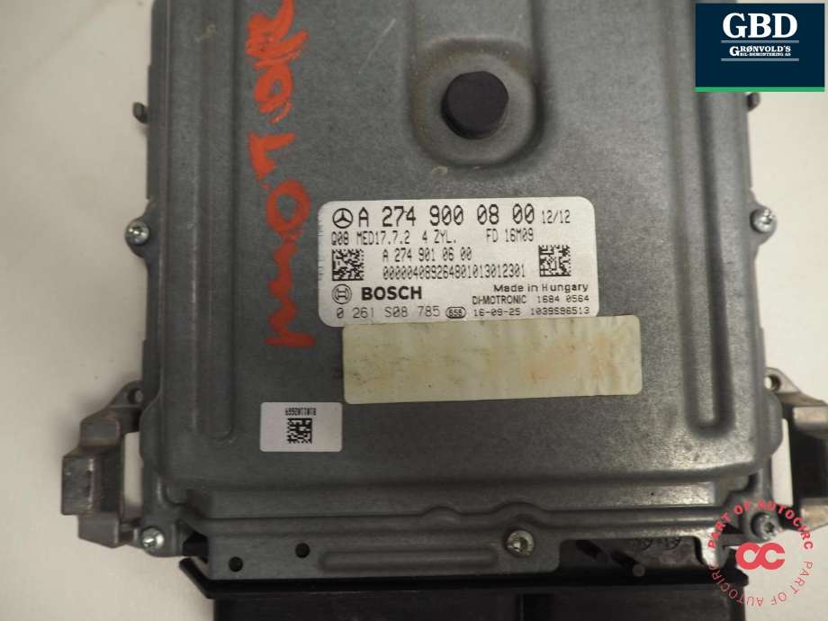 Styreenhet motor til Mercedes C-Klasse 2014-2018 (Fase 1) (W205) (W205) (BOSCH|A 274 900 08 00|0 261 S08 785|)
