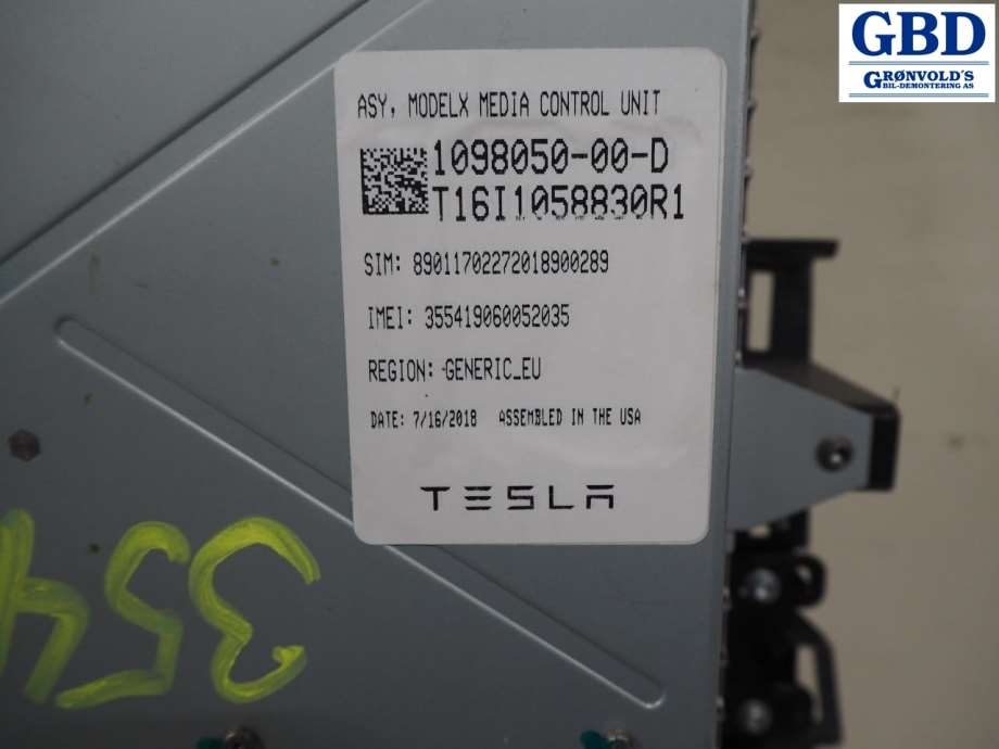 Tesla Model S, 2016-2021 (Fase 2) (TESLA|1098050-00-D)