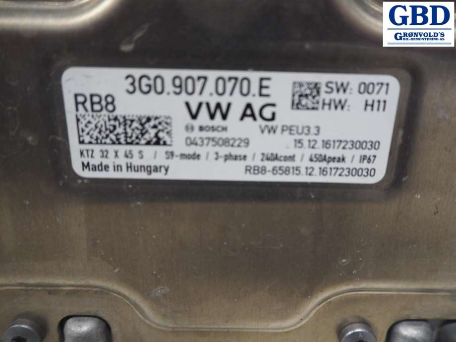 VW Passat, 2015-2019 (B8, Fase 1) (3G0 907 070 G|3G0-907-070-E)