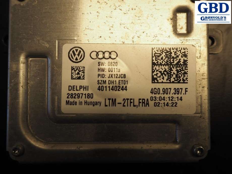 Audi A6, 2011-2014 (Type IV, Fase 1) (C7) (4G0 907 397 F)