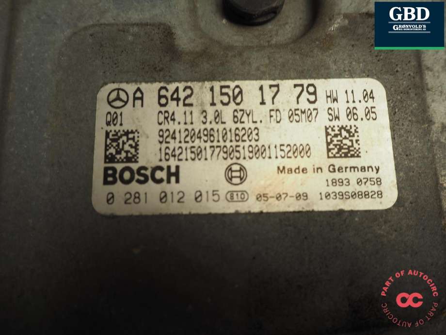 Styreenhet motor til Mercedes ML 2005-2011 (W164) (W164) (BOSCH|A 642 150 17 79|0 281 012 015|)