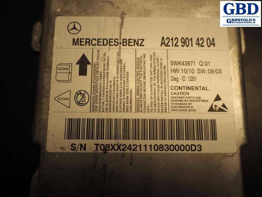 Mercedes E-Klasse, 2009-2013 (W212, Fase 1) (A 212 901 42 04)