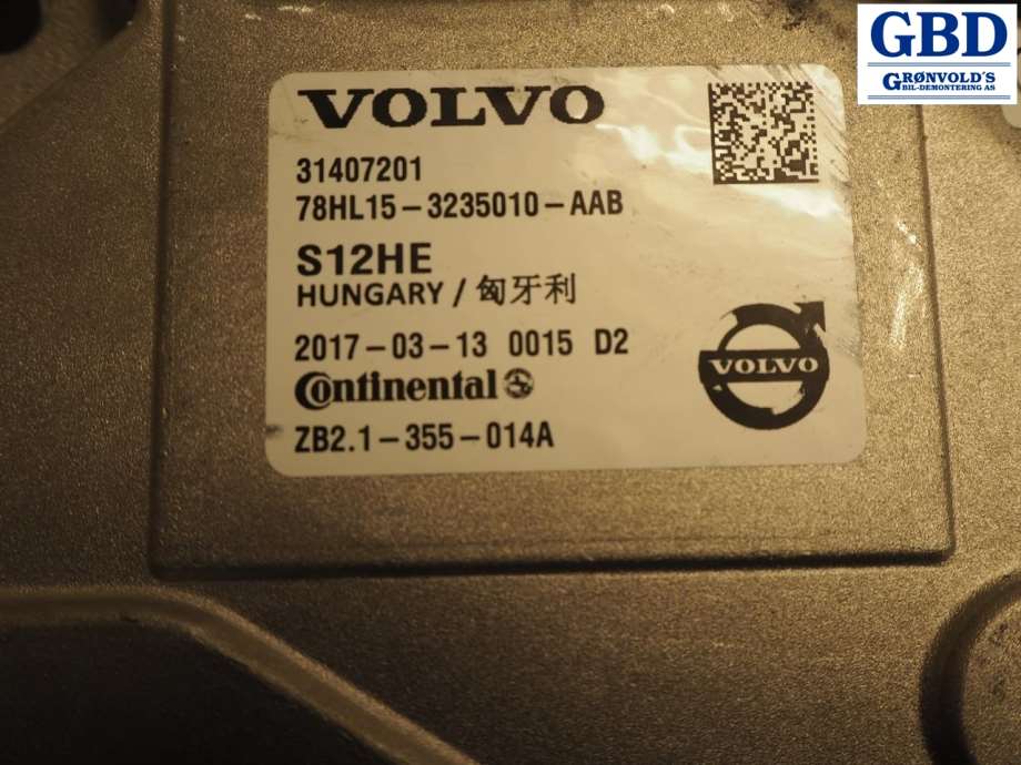 Volvo V60/V60 CC, 2013-2018 (Type I, Fase 2) (36002939|31407201)