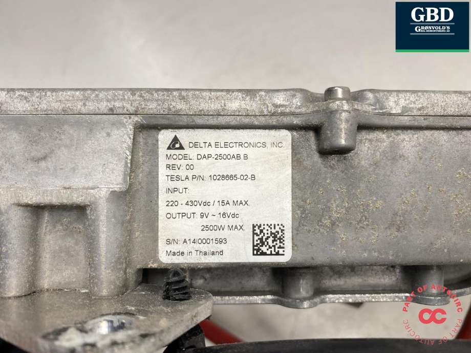 DCDC converter elbil til Mercedes B-Klasse, electric drive 2014-2018 (W242) (W242) (A 242 342 47 00|A 242 342 47 00 80|DAP-2500AB B| 1028665-02-B)