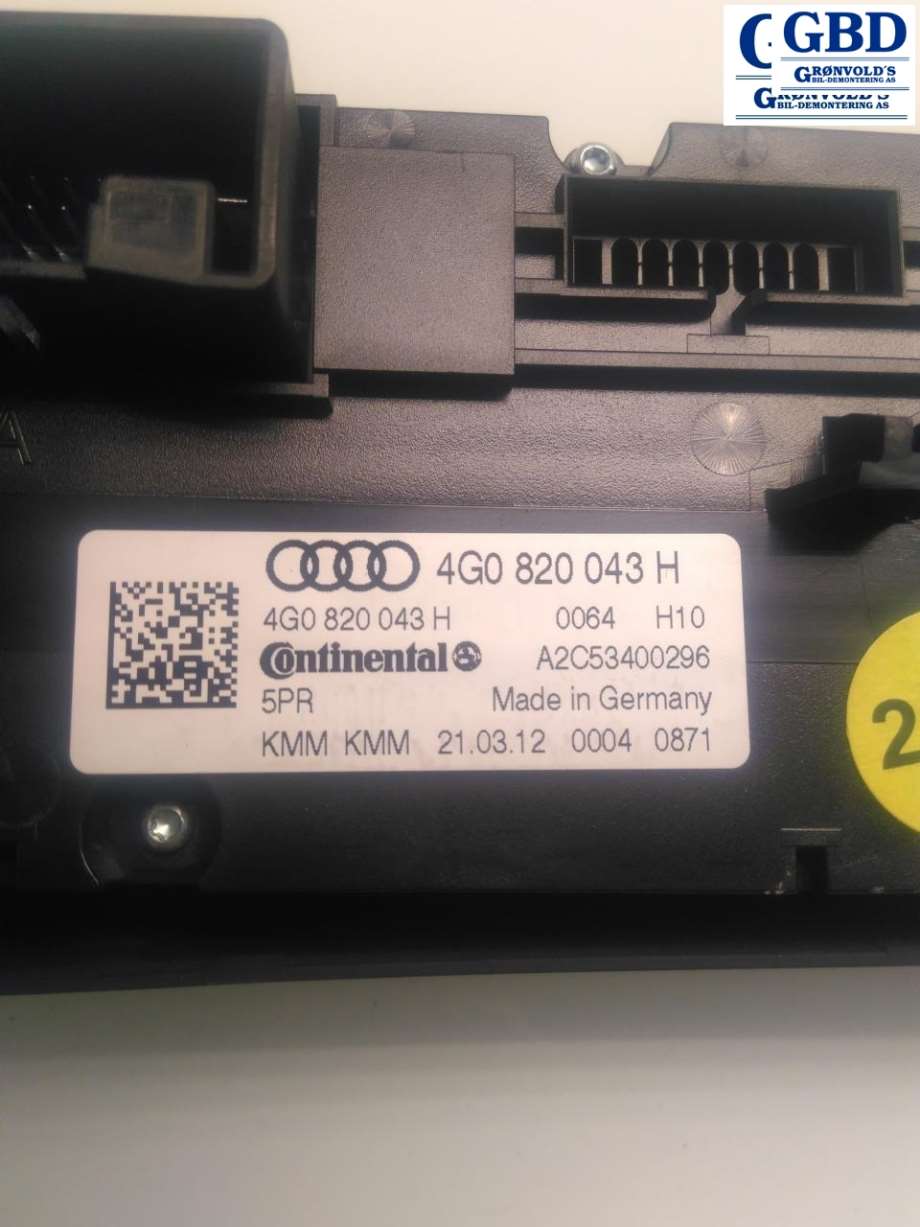 Audi A6, 2011-2014 (Type IV, Fase 1) (C7) (4G0 820 043 H)