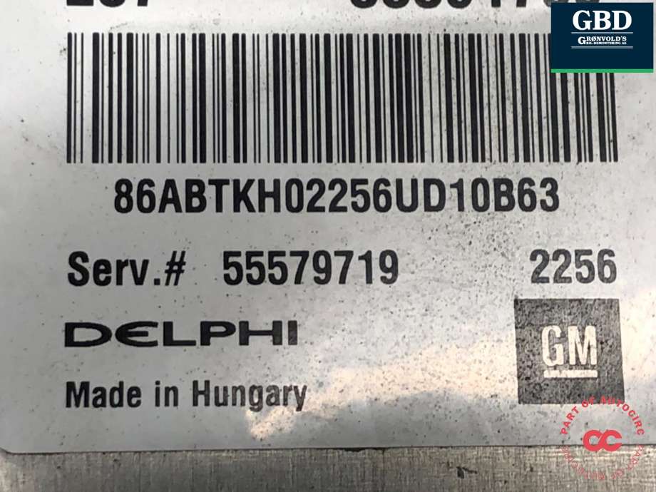Styreenhet motor til Opel Mokka 2012-2016 (Type I, Fase 1)  (DELPHI|55591709|)