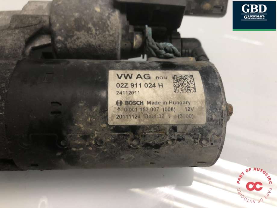VW Caddy, 2010-2015 (Type III, Fase 2) (BOSCH / VW AG|02Z 911 024 H|02Z 911 024 HX)