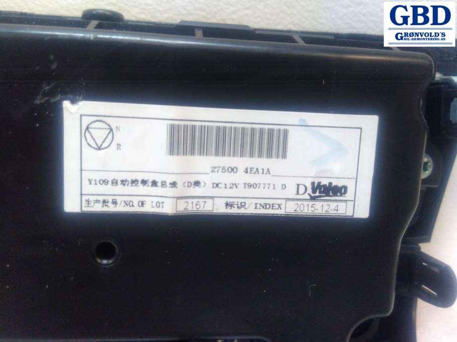 Nissan Qashqai, 2014-2021 (Type II) (VALEO|275004EA1A|27500 4EA1A)