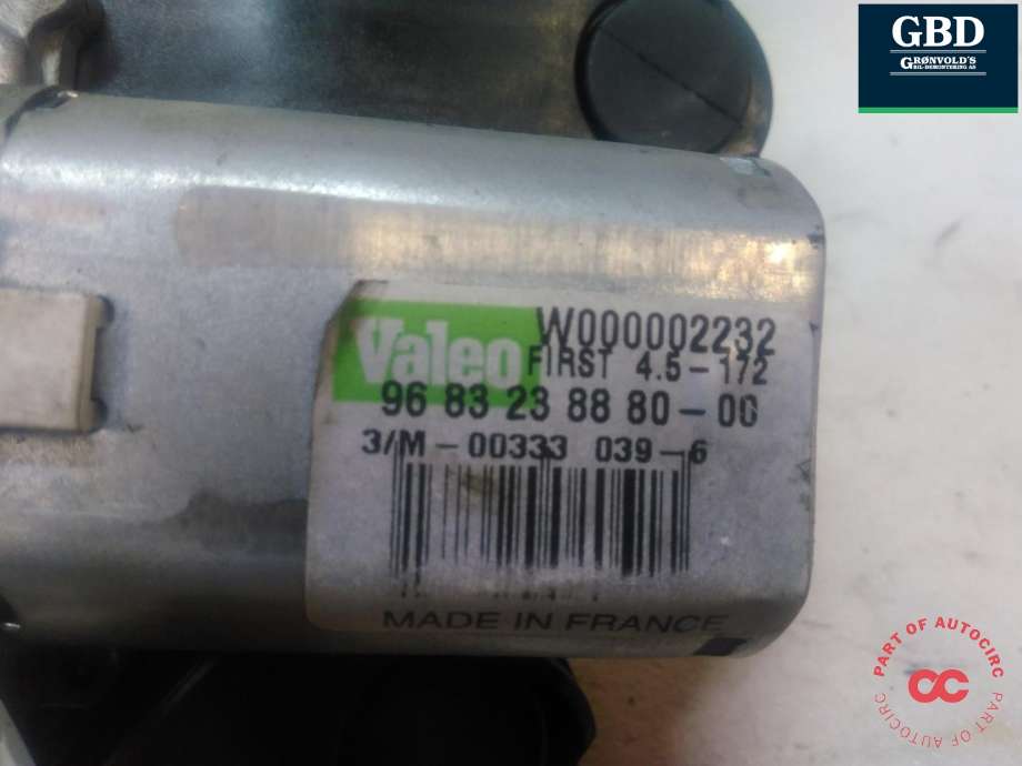 Viskermotor bakrute til Citroën C3, Picasso 2009-2017  (VALEO|6405 NW|96 83 23 88 80 - 00|)