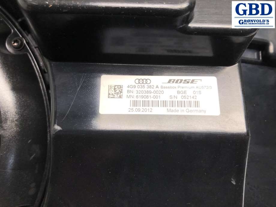 Audi A6, Allroad, 2012-2014 (Type III, Fase 1) (C7) (BOSE|4G9 035 382 A |320389-0020|619081-001)