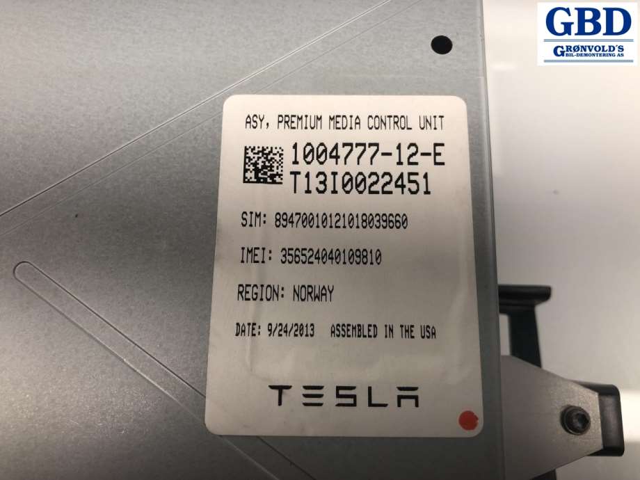 Tesla Model S, 2013-2016 (Fase 1) (1004777-12-E)