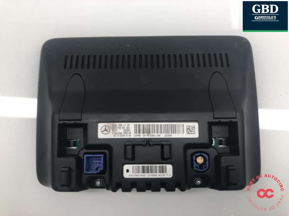 Bilstereo navigasjon skjerm til Mercedes B-Klasse, electric drive 2014-2018 (W242) (W242) (A 166 900 44 21|A 166 900 14 20|)