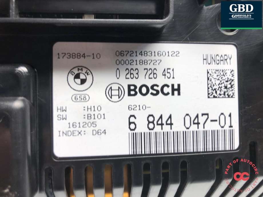 BMW X5, 2013-2018 (F15) (BOSCH|62 10 8 795 235|6 844 047-01)