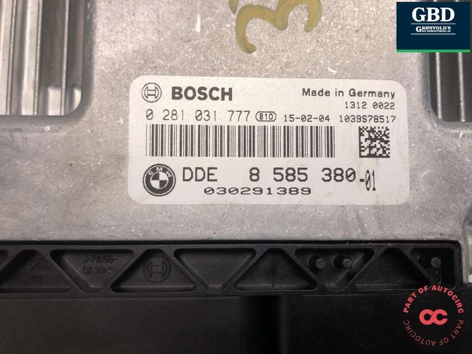 Styreenhet motor til BMW 4-Serie 2013-2020 (F32/F33/F36) (F32/F33/F36) (BOSCH|13 61 8 586 540|030291389| 8 585 380-01|0 281 031 777)