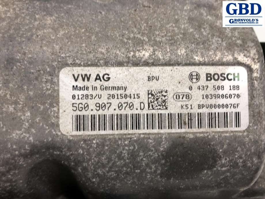 VW Golf VII, 2012-2017 (Fase 1) (VW AG / BOSCH|5G0 907 070 E|5G0 907 070 D )