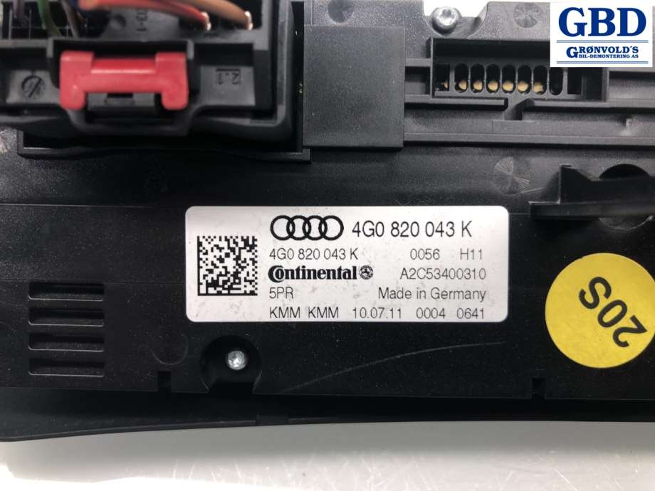 Audi A7, 2010-2014 (Type I, Fase 1) (4G0 820 043 K)