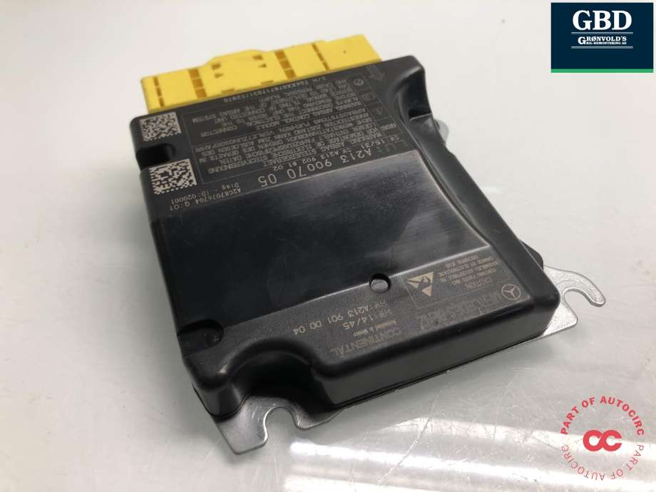 Styreenhet airbag hovedsensor til Mercedes E-Klasse 2016-2023 (W213) (W213) (A 213 900 70 05|A 213 900 87 28|)