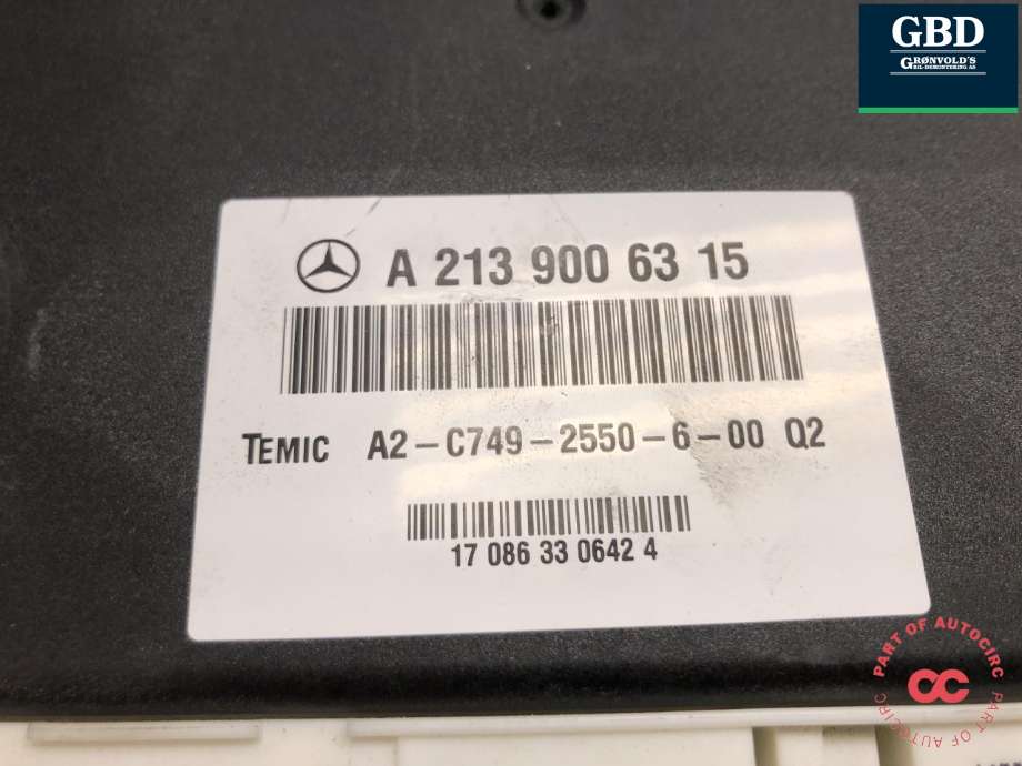 Styreenhet nivå/luftfjæring til Mercedes E-Klasse 2016-2023 (W213) (W213) (A 213 900 63 15|A 213 900 95 18|A2139006315)