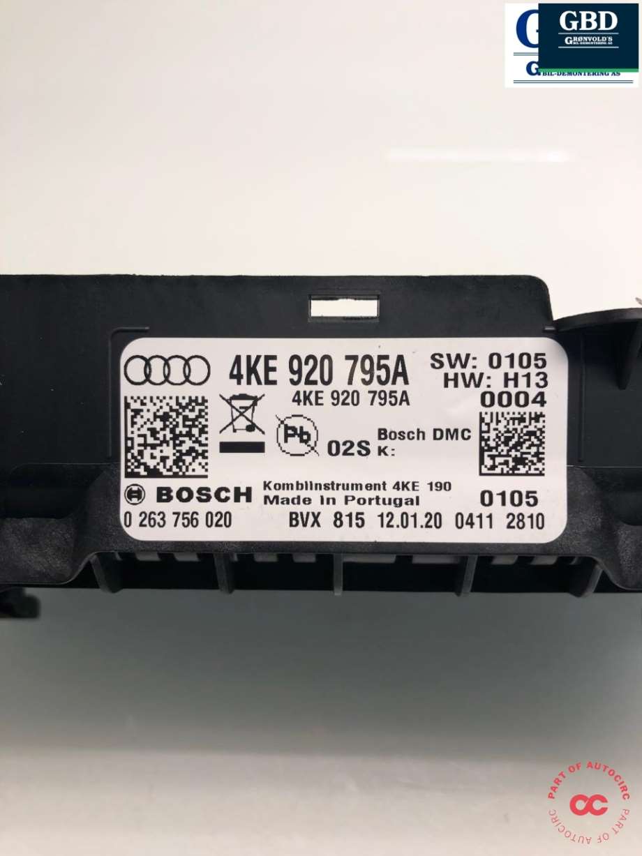 Audi e-tron, 2018- (BOSCH|4KE 920 795 A|0 263 756 020)