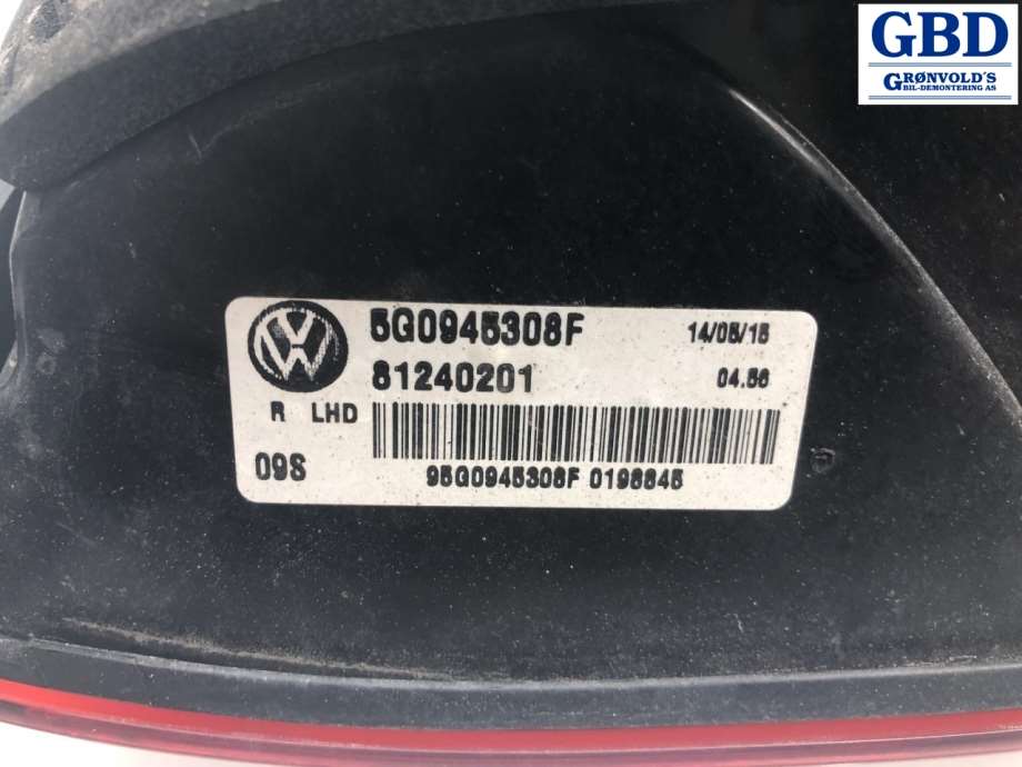 VW Golf VII, 2012-2017 (Fase 1) (5G0 945 308 F)