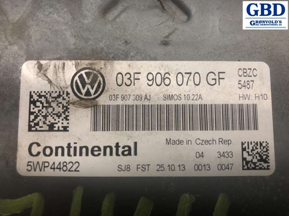 VW Polo, 2009-2014 (Type V, Fase 1) (03F 906 070 GF)